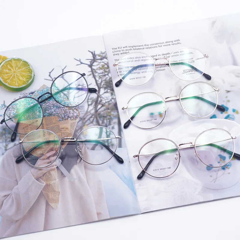 Металлическая оправа для очков в стиле ретро Ультра Легкая металлическая