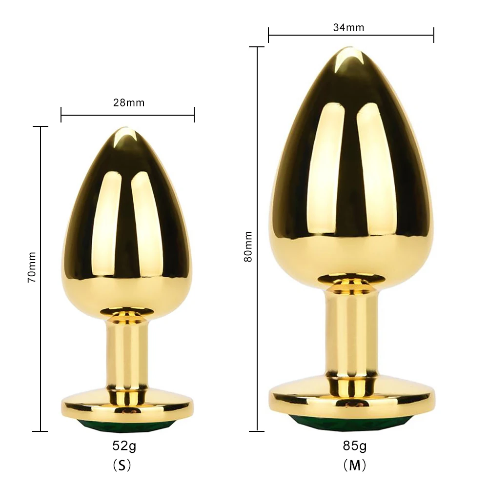 Золотая Анальная пробка магазин секс игрушек из нержавеющей стали гладкая хвост
