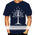 Женская белая футболка Древо Гондора, забавная футболка в стиле ретро, с кольцами с символом лорда, удобная футболка