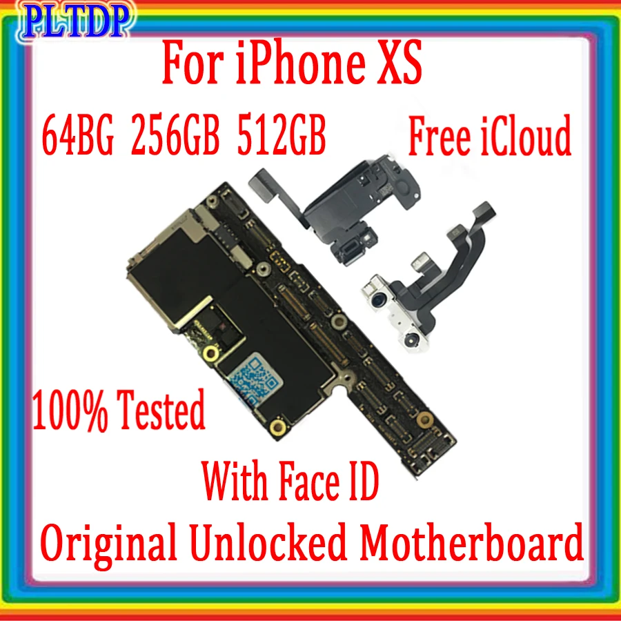 Оригинальная разблокированная материнская плата для iPhone XS 5 8 дюйма 64 ГБ 256 512 с/без