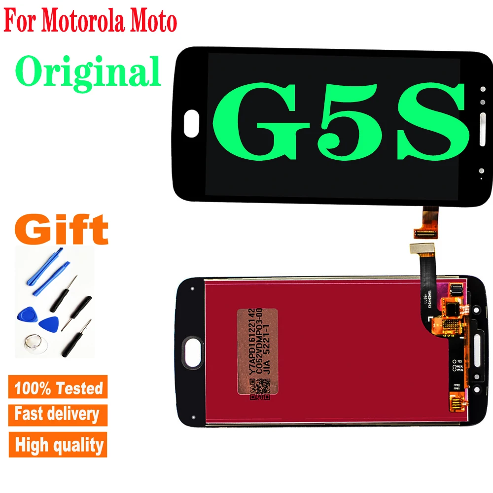 Pantalla LCD Original de 5,2 pulgadas para Motorola Moto G5S, repuesto de digitalizador con pantalla t&aacute;ctil para Moto G5s, XT1793, XT1794, XT1792-0