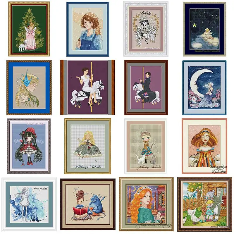 

Girl Series pattern Cross Stich Embroidery set Electronic drawing Cross Stich Needlework PDF by Email