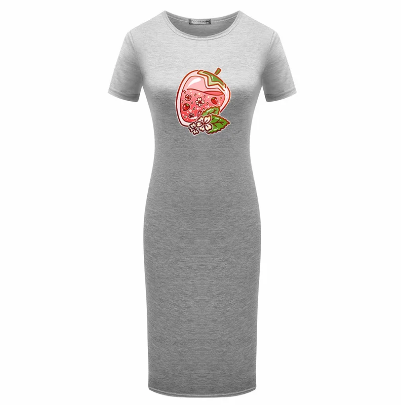 

Bodycon Dress Women Plus Size Sexy Lips Dress Kawaii Cup Printing Short Sleeve Elegant Party Pencil Sexy Vestidos Robes Femme