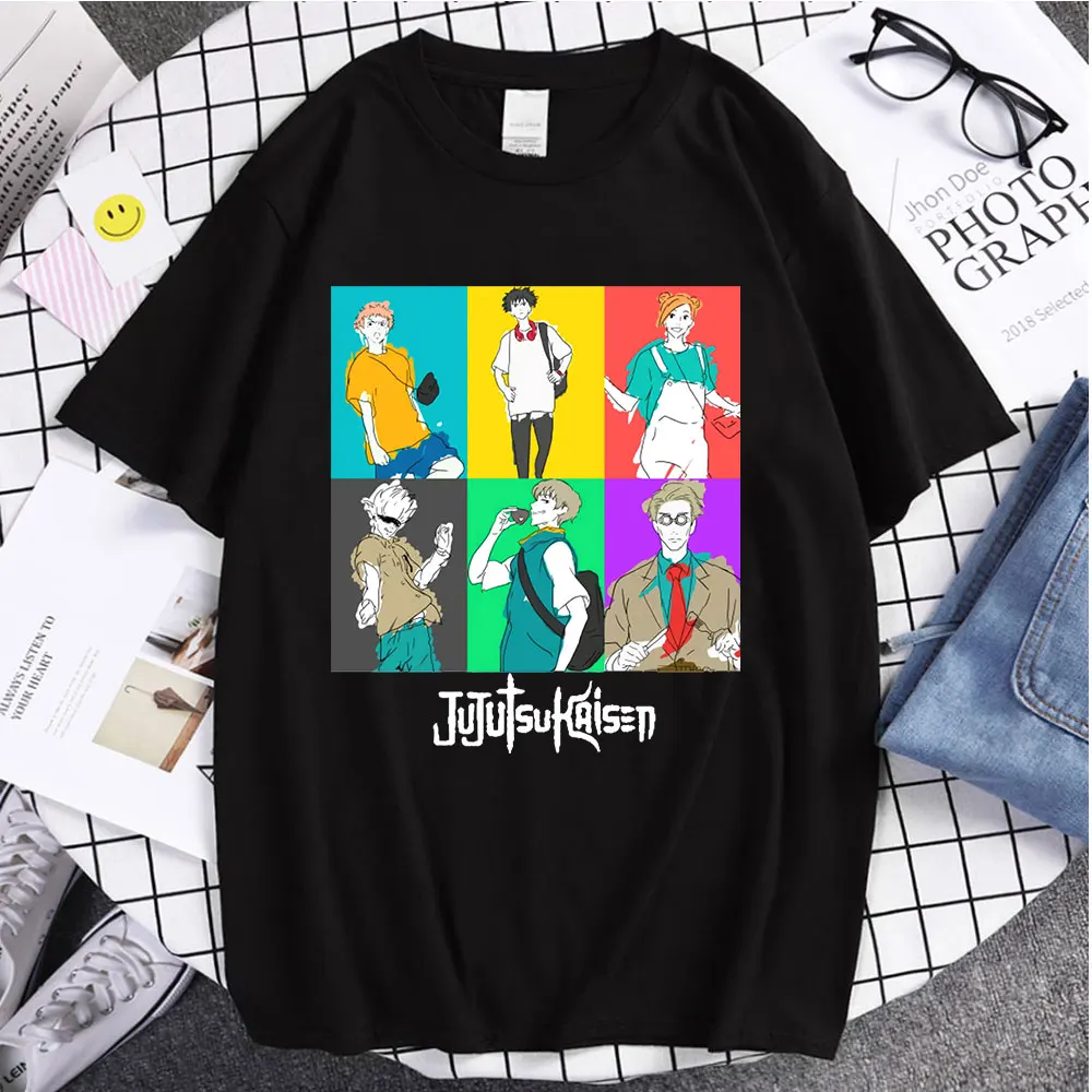 

Jujutsu Kaisen T-shirts Fashion Summer Couple Clothing Short Sleeve Hip Hop Popular Style Casual Female O-neck Comfortabled Tees