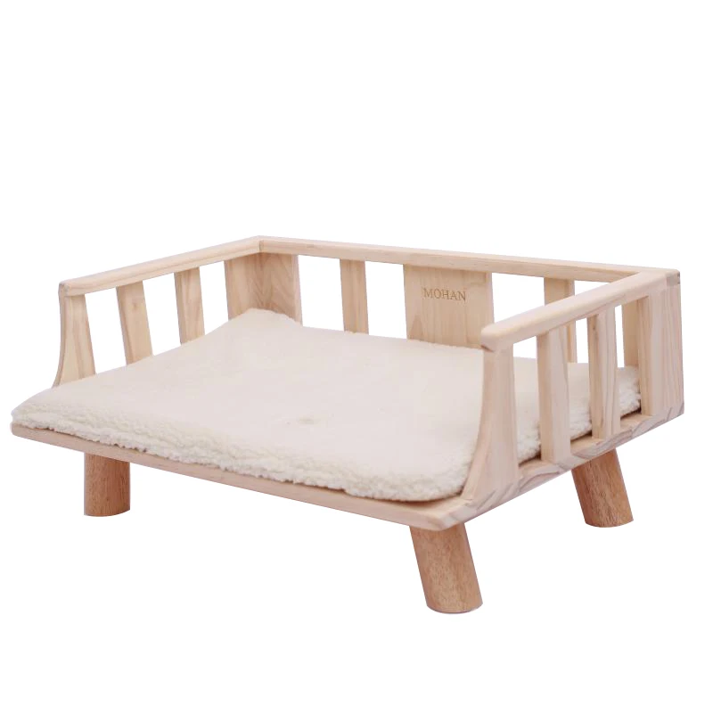 Деревянный диван для домашних животных Роскошная большая кровать кошек и будок