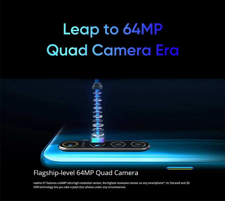 ЕС Версия OPPO Realme XT Быстрая зарядка NFC Android P 6/8GB 64/128GB Snapdragon 712 AIE 64MP Quad камеры 4000mAh мобильный телефон