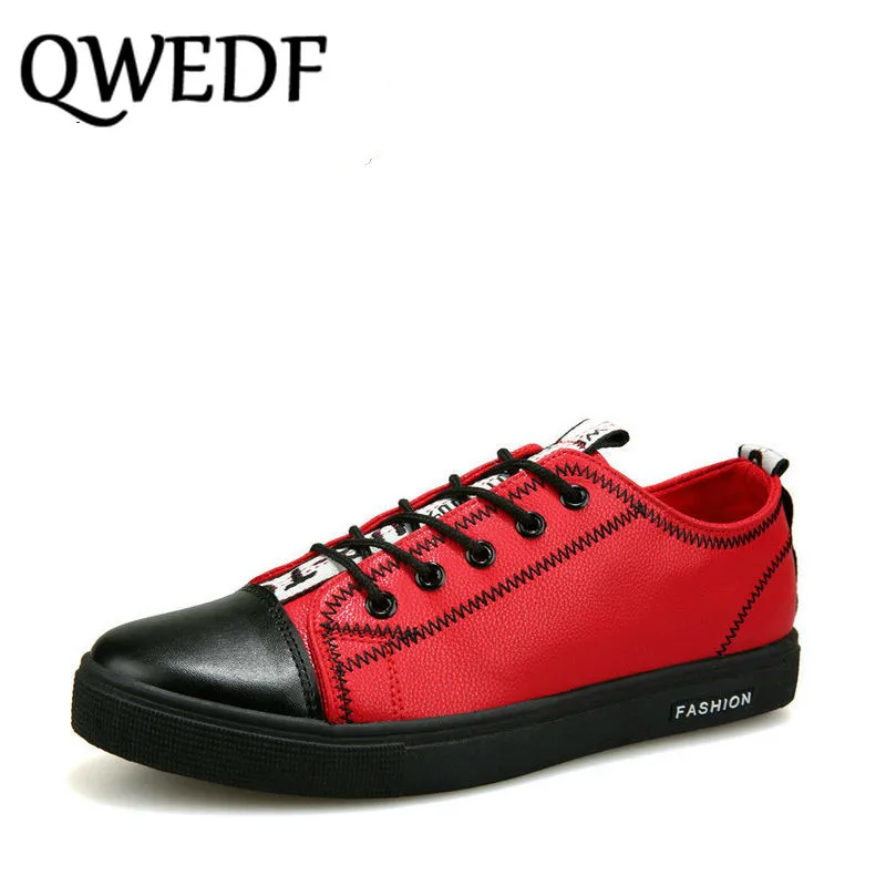 QWEDF высокого качества летняя мужская модная кожаная женская обувь Повседневная