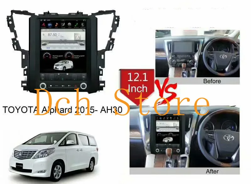 12 1 ''вертикальный tesla стиль Android 9 0 автомобильный DVD плеер GPS навигация для Toyota