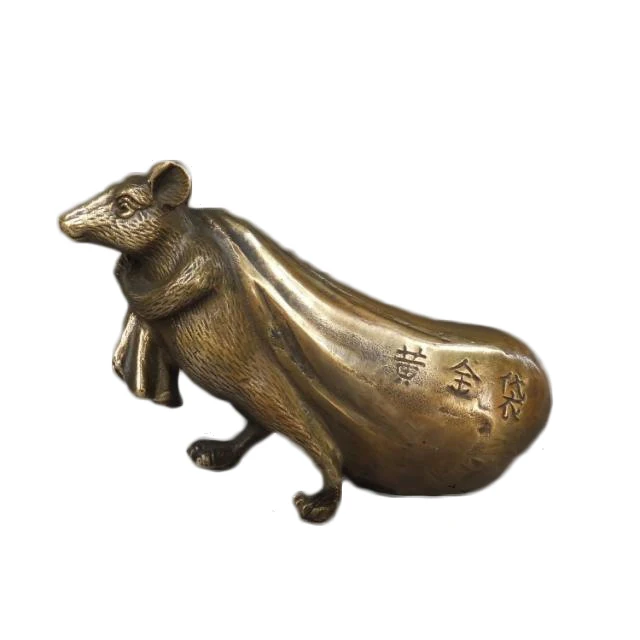 

LAOJUNLU архаизированные медные крысы на удачу, украшения, мышь, золотой мешок