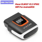 Адаптер Viecar для ELM327 V2.2 OBDll читатель кода WI-FI для AndroidIOS сканер ELM 327 V2.2 OBD2 автомобильный диагностический AutoTool Бесплатная доставка