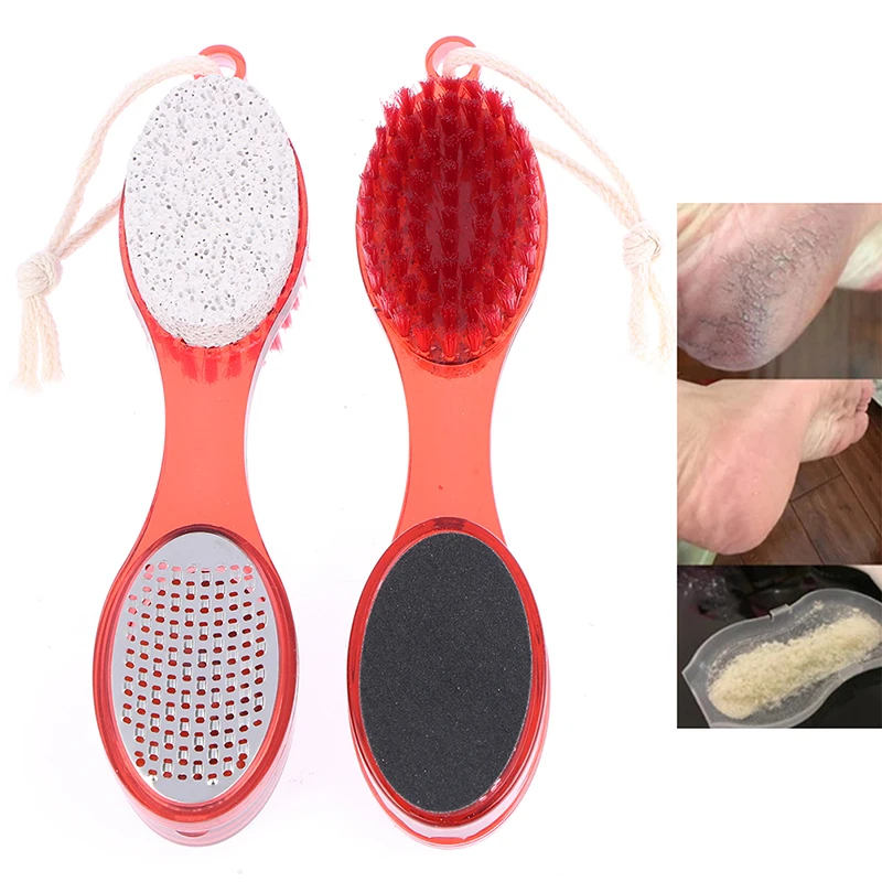 

4 в 1 Пемза для ног, каменная щетка для удаления омертвевшей кожи, шлифовальный аппарат для педикюра