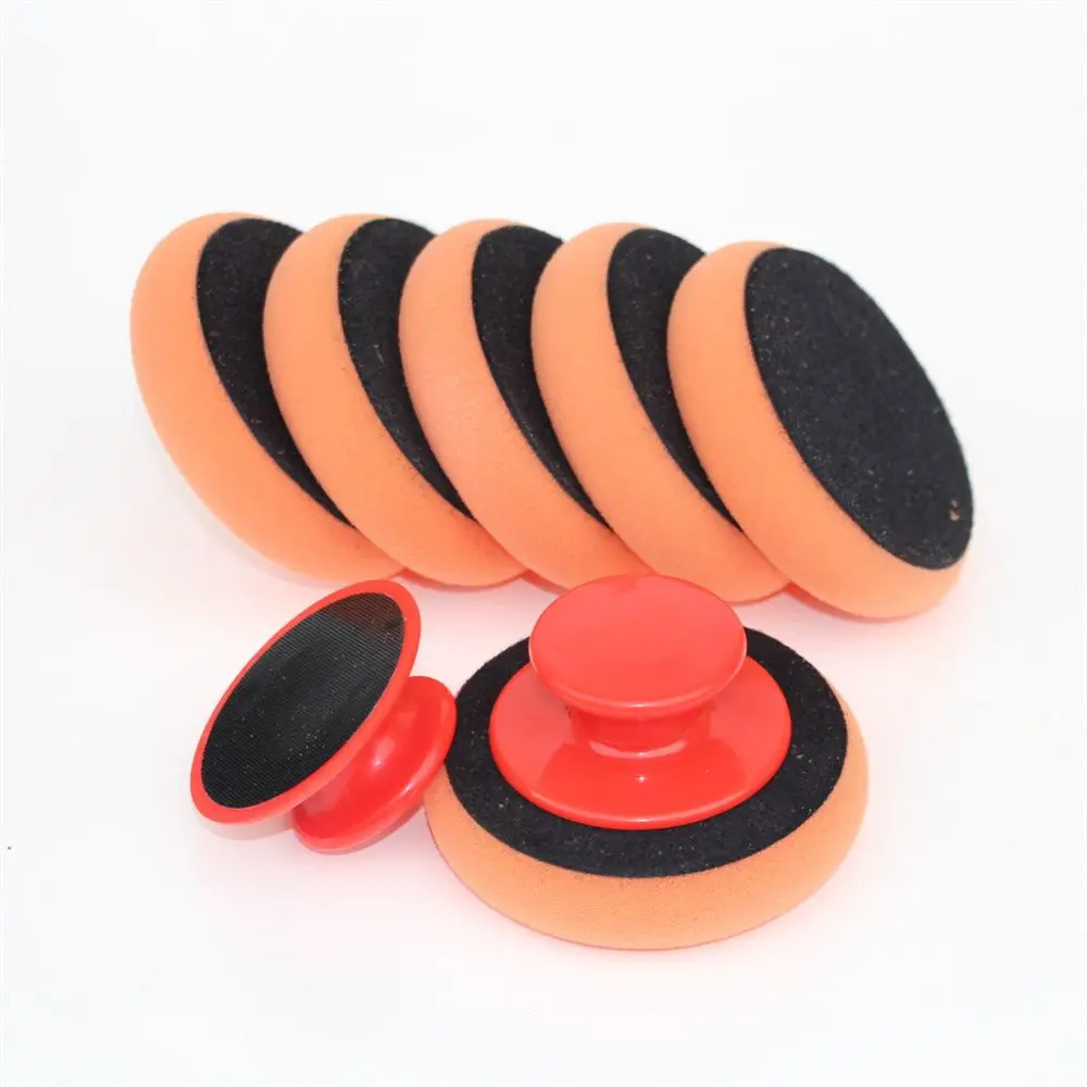 

6Pcs Car Cleaning Auto Polisher Car Kit Flat Sponge Buffing Polishing Pad Buffing Polisher Pads