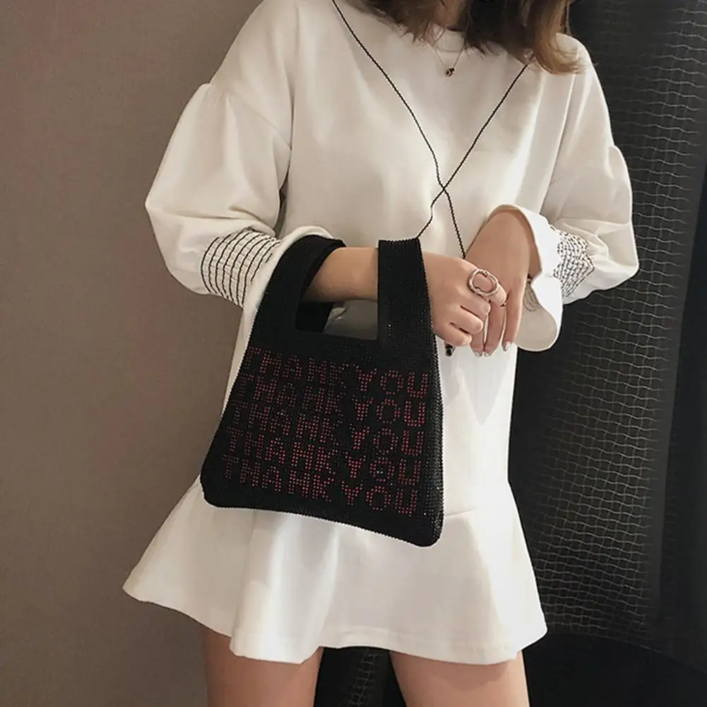 Роскошная Брендовая женская вместительная мини-сумка с блестками модная новинка