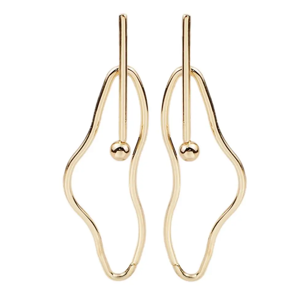 Нестандартные металлические серьги гвоздики MANILAI Женские Ювелирные изделия