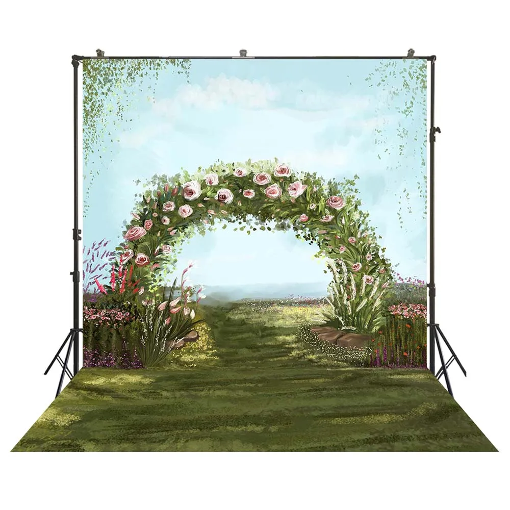 Весенняя фотография фон картина маслом цветы Новорожденный ребенок портрет