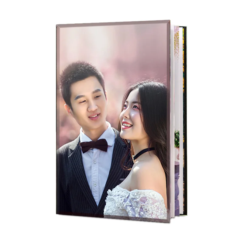 Сделанная на заказ Фотокнига с кристаллами фотоальбом книга бесплатным дизайном