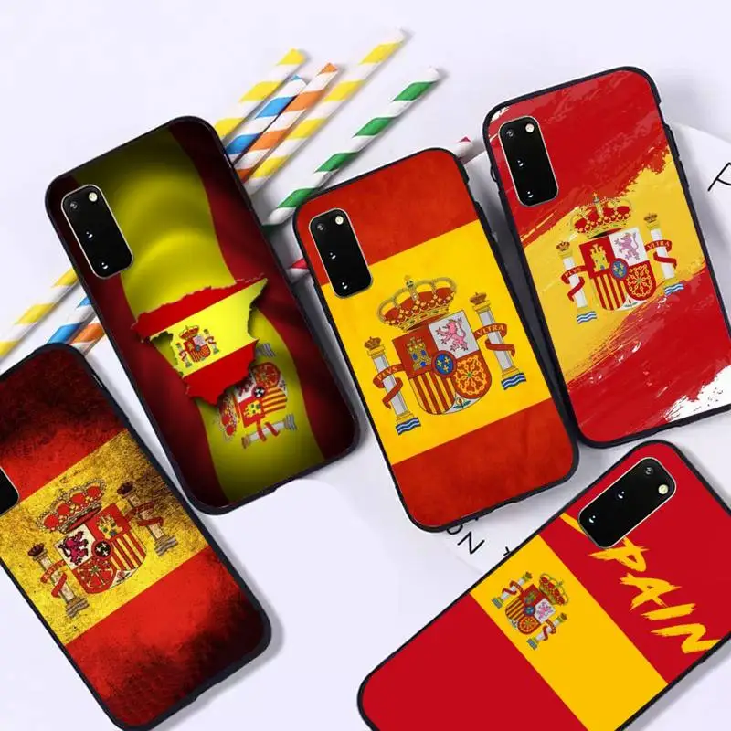 

Spanish Spain Flag Phone Case For Samsung Galaxy A21S A31 A32 A20RE A51 A52 A71 5G A72 A80 A91 S10 Lite Black Soft Cover