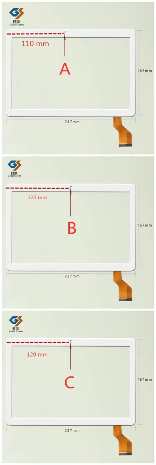 10 1 дюймов P/N GT10JTY131 V2.0 V4.0 V5.0 ремонт емкостной сенсорной панели и запасные части |