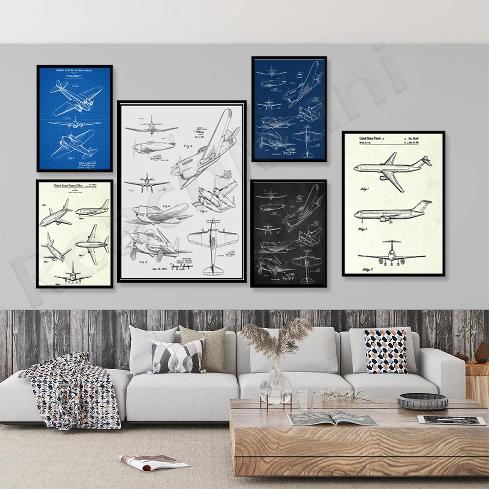 

Aircraft, aircraft decoration, aviation art, patent prints, aviation decoration, blueprint posters, airplane print pilot gifts