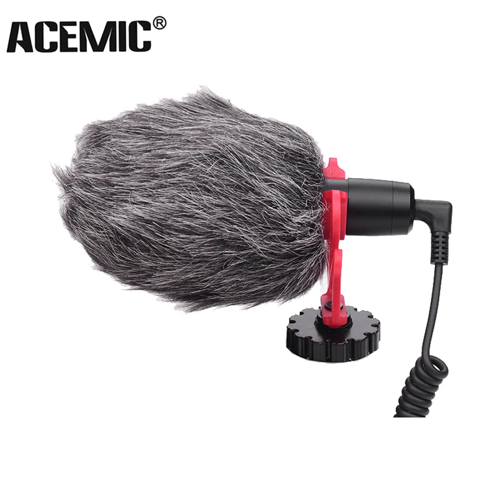 ACEMIC CAM50 мини Камера микрофон смартфон конденсаторный 3 5 мм штекер с сумкой для