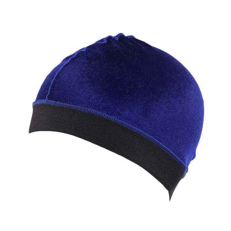 

Dome Wave Cap Boys Velvet Bonnet Elastic Breathable Turban Hat Hair Headwear Bonnets Hats For Fedoras Beanie For Kids