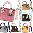 Женский Галстук для деловых вечеринок, элегантный Узкий Шелковый атласный шейный аксессуар для маленькой сумки, прямоугольник, тесемка, шарф