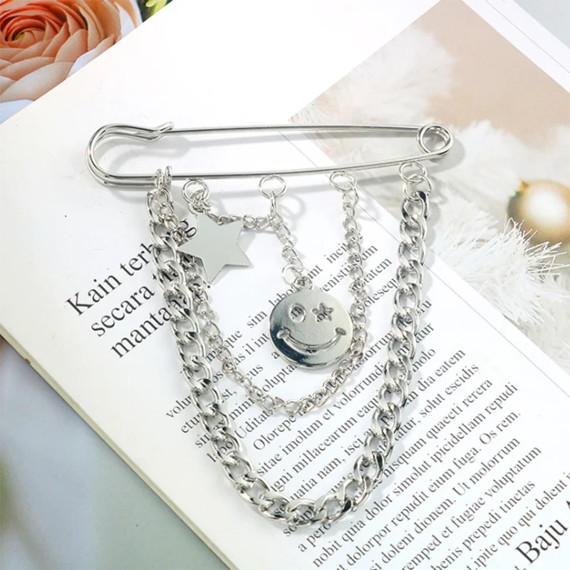 Минималистский Серебряный Цвет Ретро панк большие булавки крест металлическая