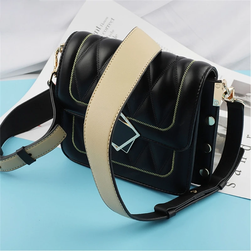 Из искусственной кожи Регулируемая Повседневная сумка через плечо с вышивкой