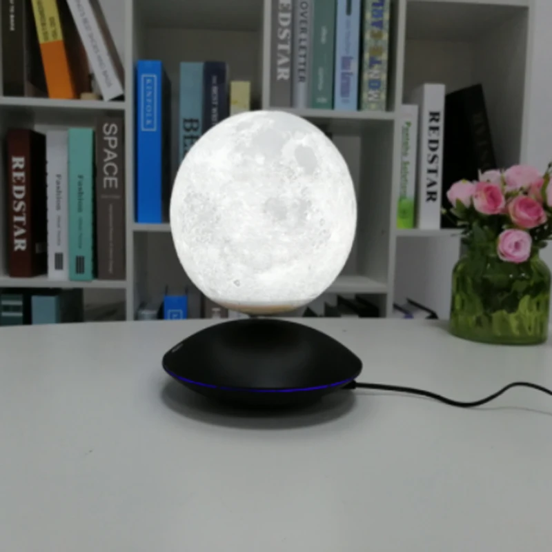 저렴한 LED 야간 조명 자기 공중 부양 3D 달 램프, 360 회전 플로팅 터치 로맨틱 선물 홈 인테리어 침실 책상
