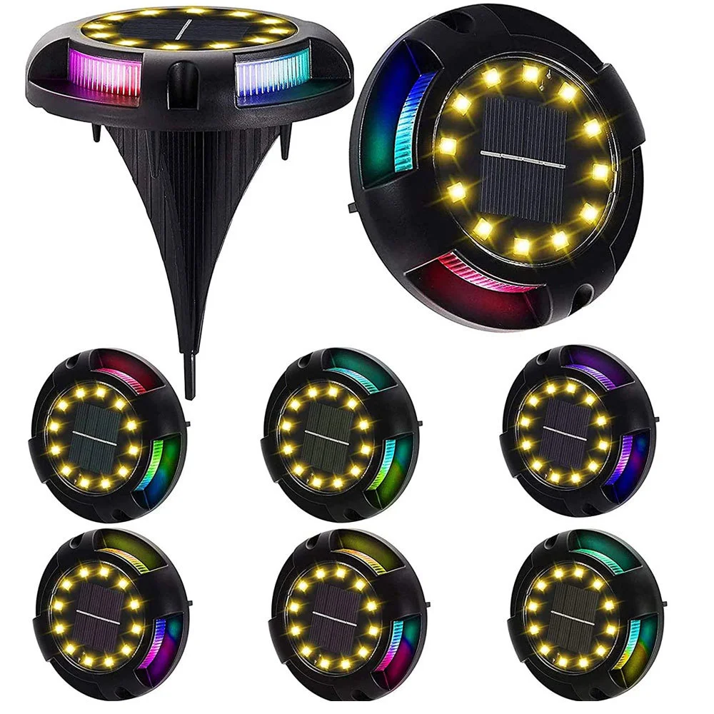 

New Solar Powered LED Ground Light Garden Landscape Lawn Lamp Buried Light Outdoor Road Stairs Decking light With light Sensor