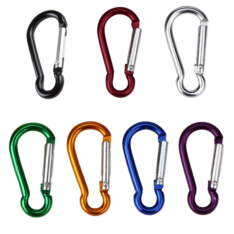 

1Pc/5Pcs/10Pcs Carabiner Aluminum Snap Hook KeyChain Clip Camping Hiking Hooks Outdoor Carabiners