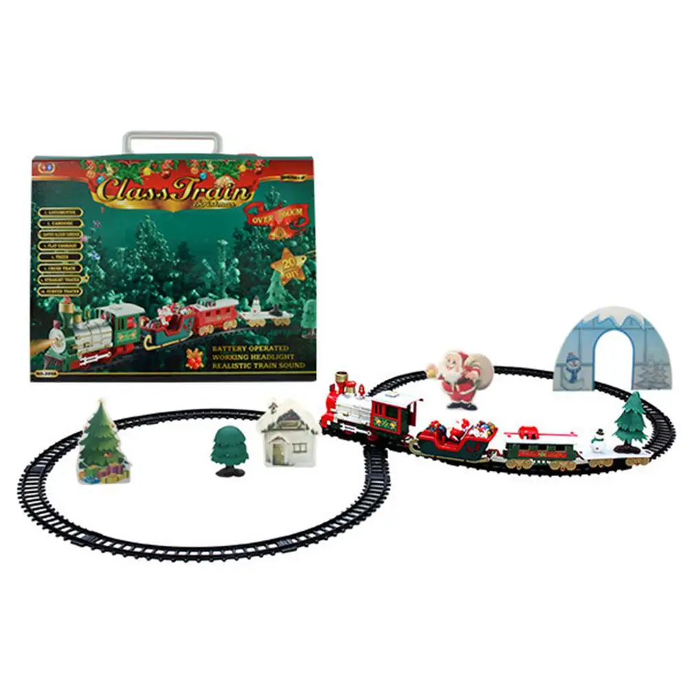 TWISTER.CK Christmas Toy Electric Track Train Santa Claus with Light and Music |