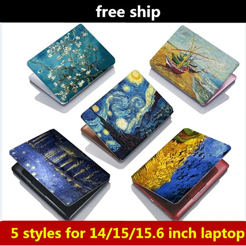 15 дюймов Ван Гог Звездная ночь картина маслом ноутбук шкуры крышка наклейки|stickers