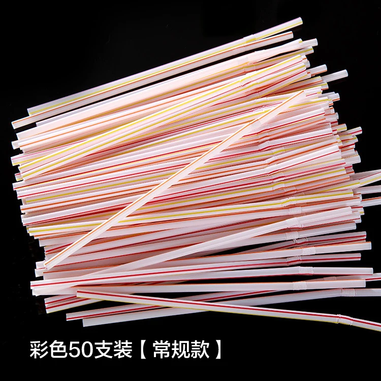 

100pcs Disposable Straws Plastic Drinking Straw
