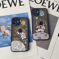 cute cartoon space astronaut phone case for iphone 13 pro max full lens cover shockproof soft tpu cellphone case cover