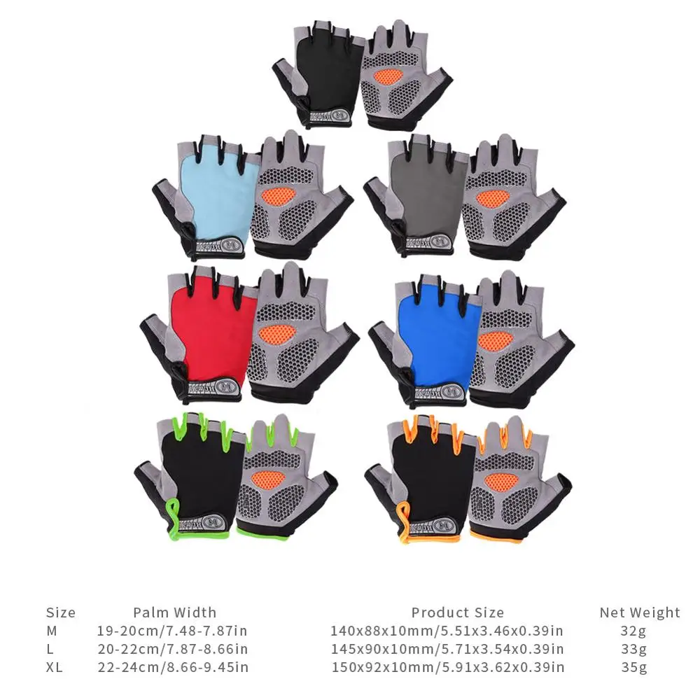 

Women Men Cycling Riding Gloves Anti-slip Outdoor Sports Mesh Half Finger Gloves Portable Waterproof Cycling Elements
