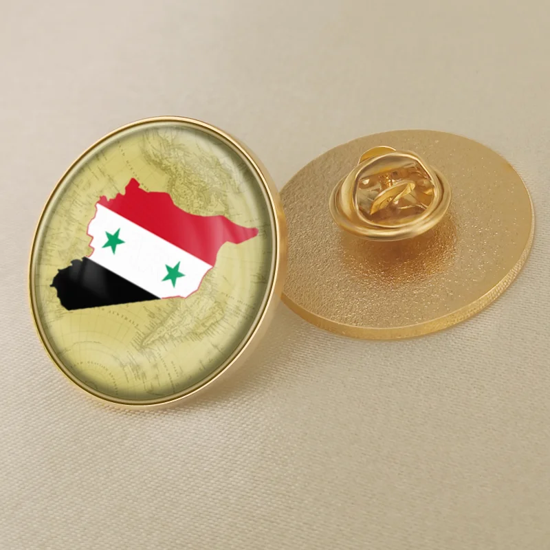 Герб Сирийской Арабской Республики карта флаг Национальная эмблема брошь значки