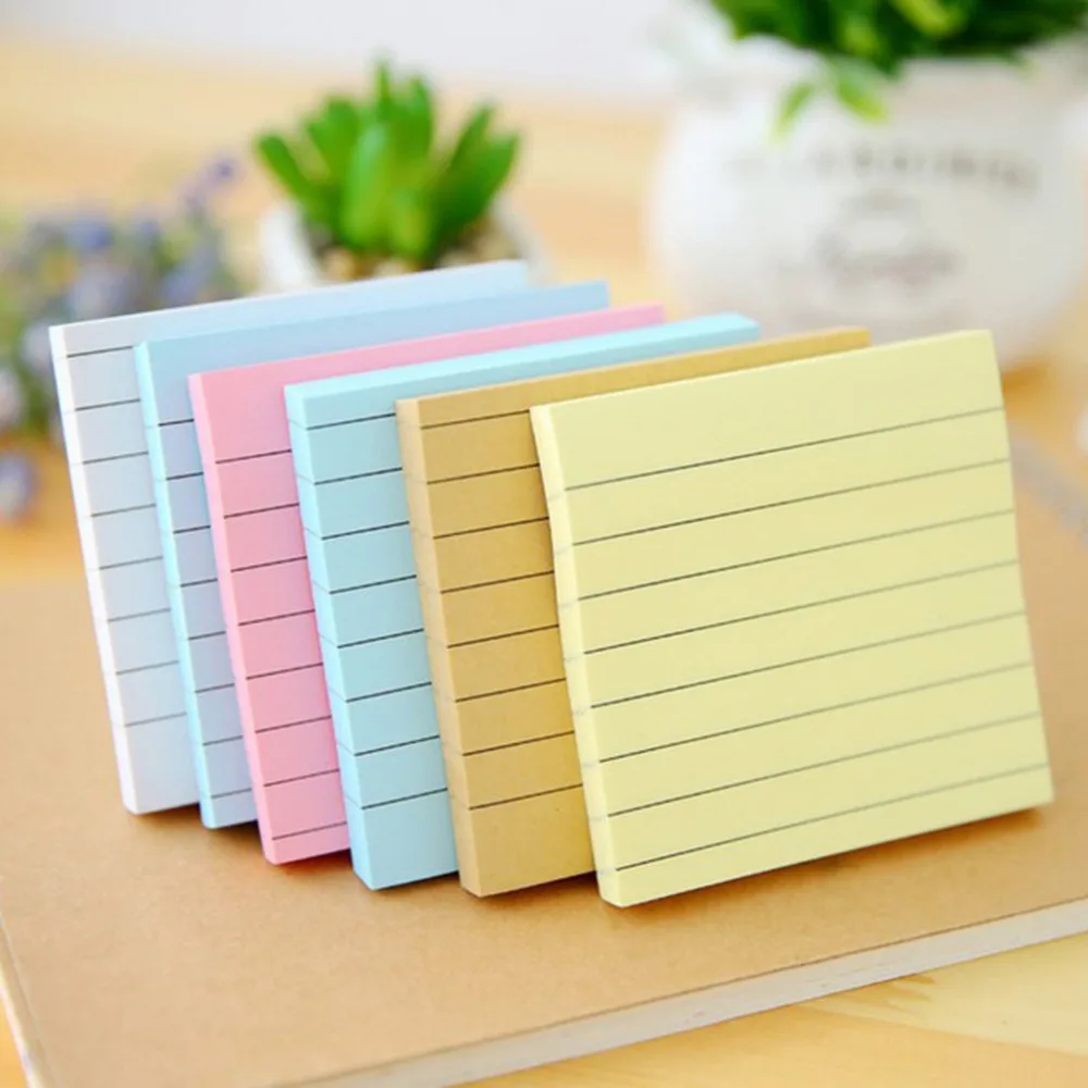 80 листов сплошной цвет memo pad Post It наклейки самоклеющиеся липкие сообщения заметка