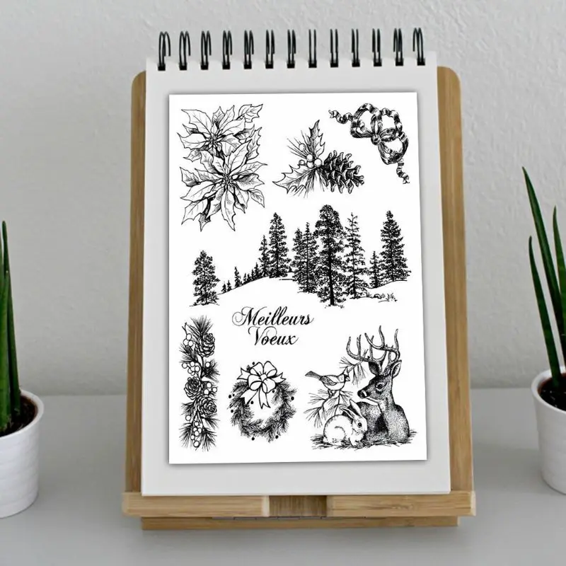 

Woods Deer Silicone Clear Seal Stamp DIY Scrapbook Embossing Photo Album Decor H58C