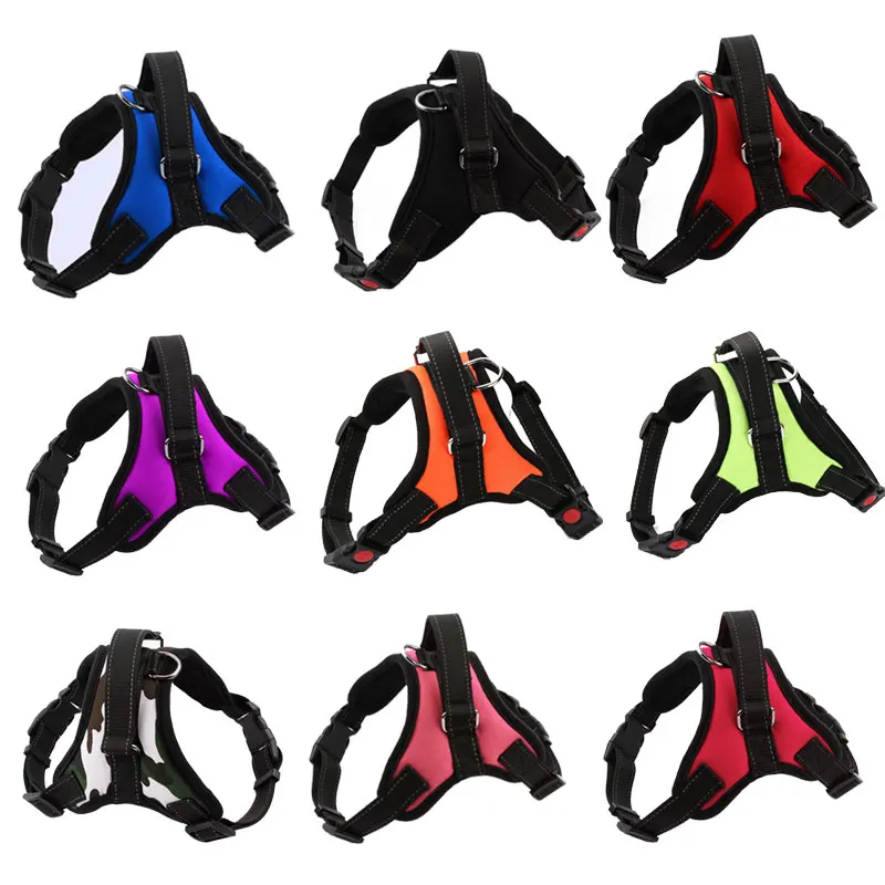 K9Adjustable Nylon No Pull Dog Harness Durable Soft Breathable Reflective Design Med Small Pet Supplies Harnesses Collar Vest | Дом и сад