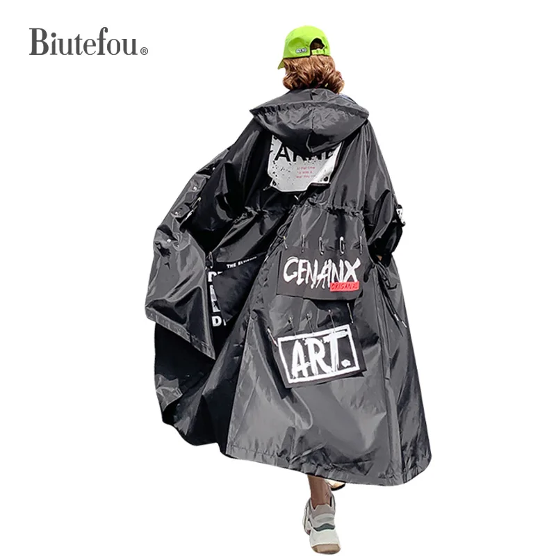 2019 Осенняя мода патч дизайн длинные пальто украшение булавка женский шикарный