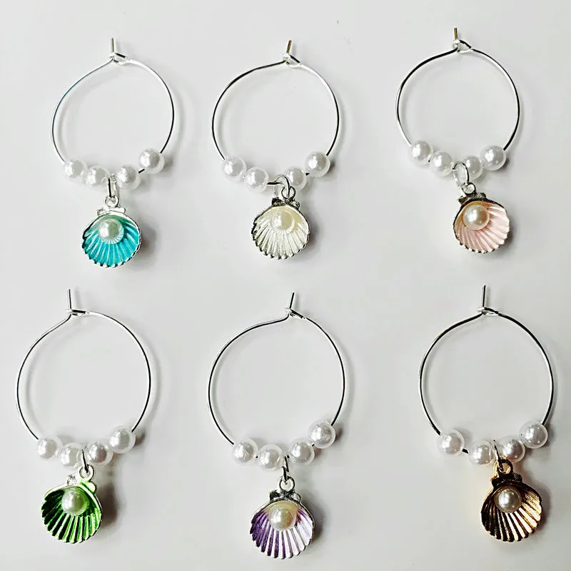 Набор из 6 шт. маркер на стакан для вина шармы кольца рождественской вечеринки бар