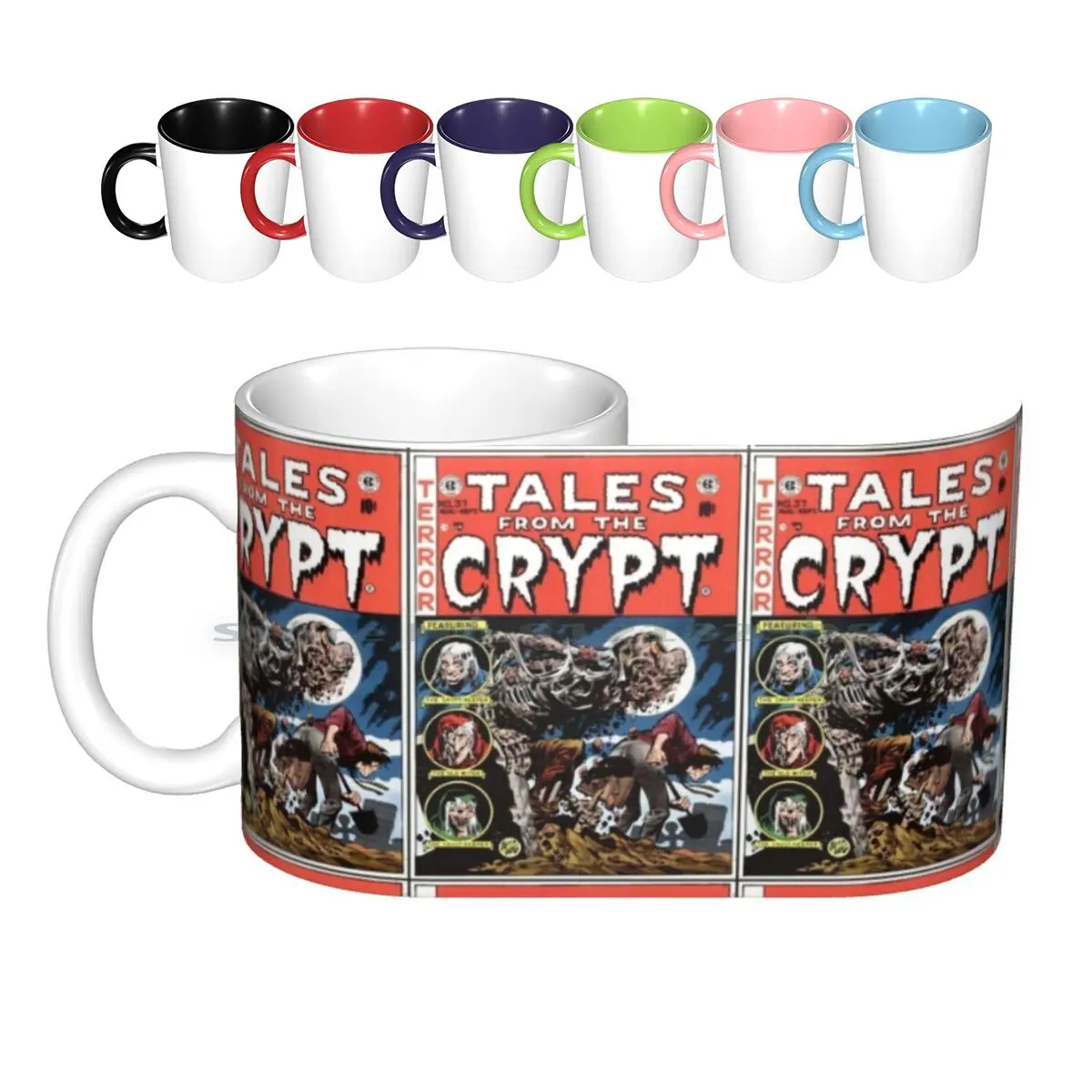 Керамические кружки Tales From The Crypt, кофейные чашки, Кружка для молока и чая, кружка с ужасными сказками, комиксом в стиле ужасов и комиксов 80-х, с критом, Гулем, призраками