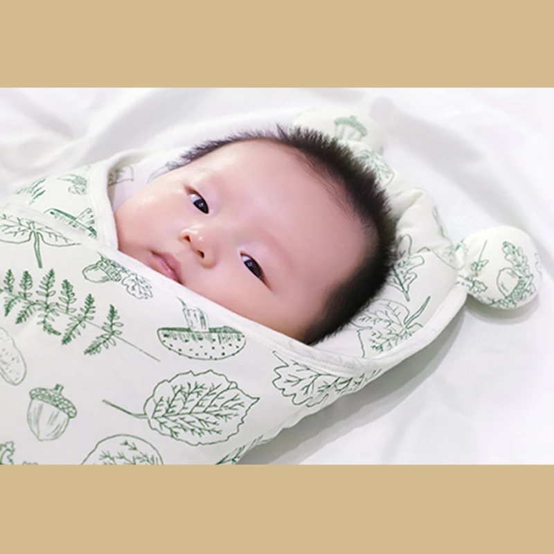 

Newborn Pure Cotton Hooded Blanket Warm Soft Swaddle Sleeping Bag Stroller Wrap 23GD
