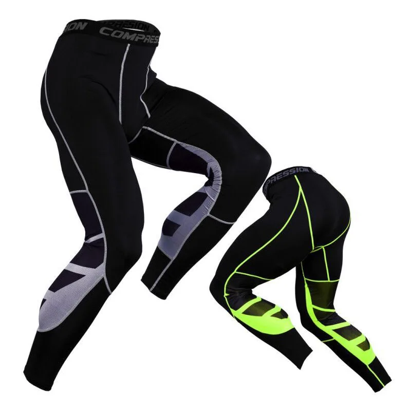 Лосины для бега Мужские штаны быстросохнущие эластичные фитнеса занятий спортом