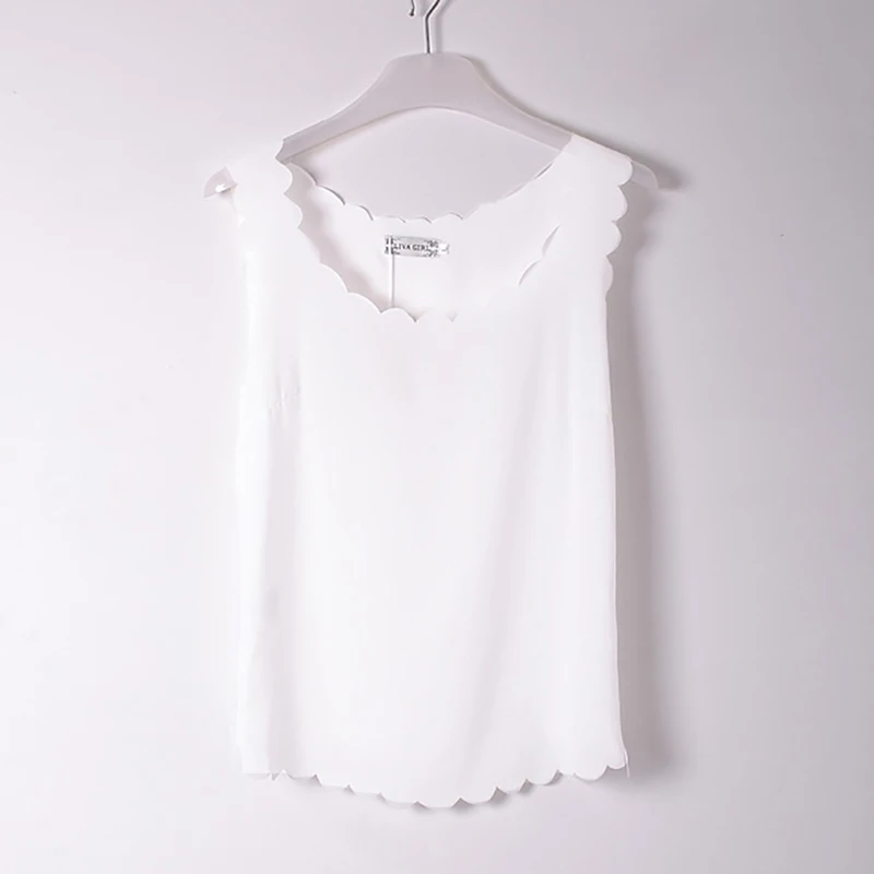 Летняя мода хит продаж модный шифоновый тонкий свободный жилет без рукавов с