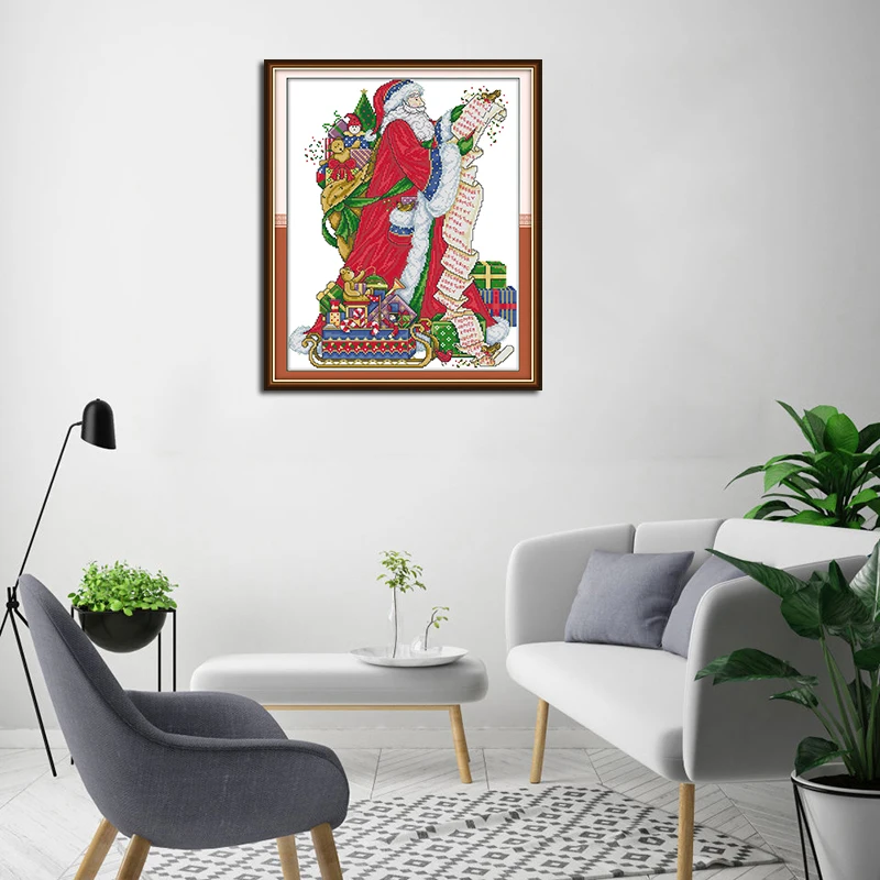 Joy Sunday Новое поступление наборы для вышивки крестиком Санта Клаус рукоделие