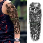 Водонепроницаемая Временная тату-наклейка креативный череп и ожесточенный демон, темный креативный модный поддельный тату флэш-тату для мужчин и женщин