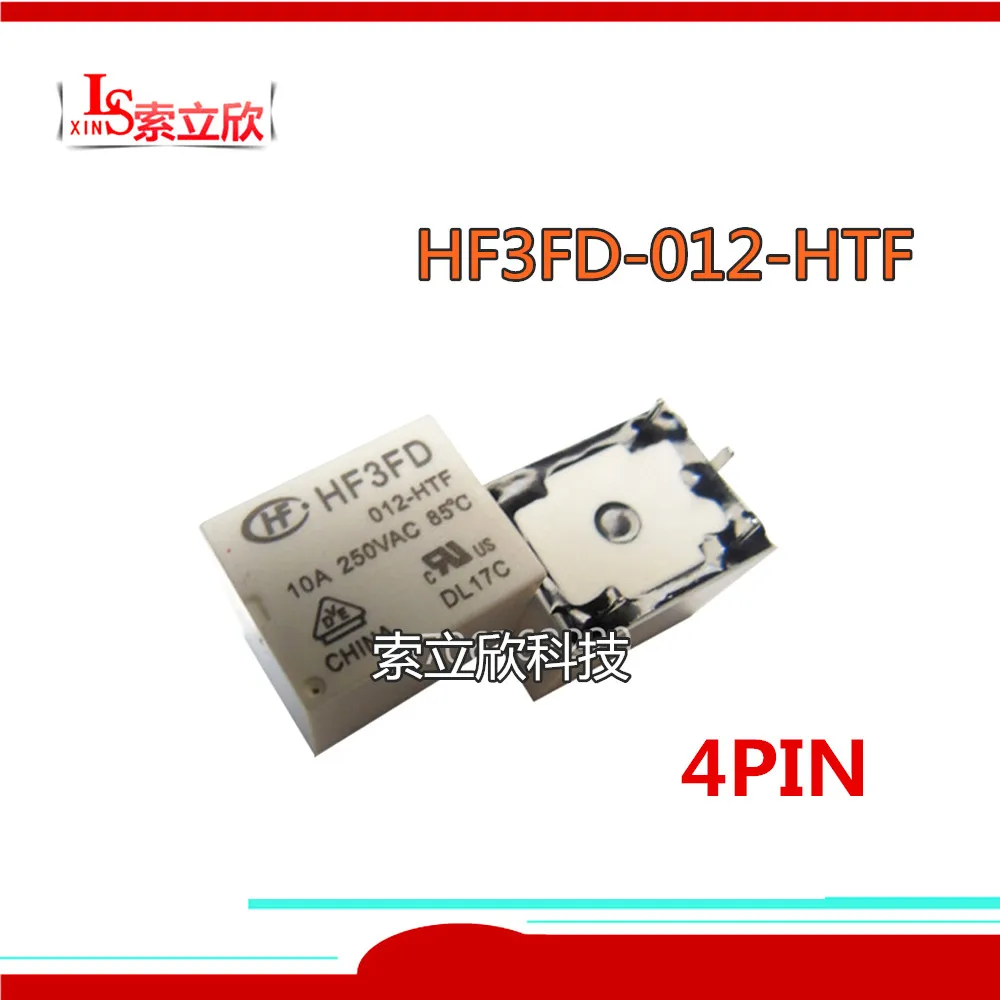 5 шт./лот Новое реле HF3FD-005-HTF HF3FD 005-HTF 012-HTF 024-HTF 012 HTF 5VDC 12В 24В 4PIN 10A