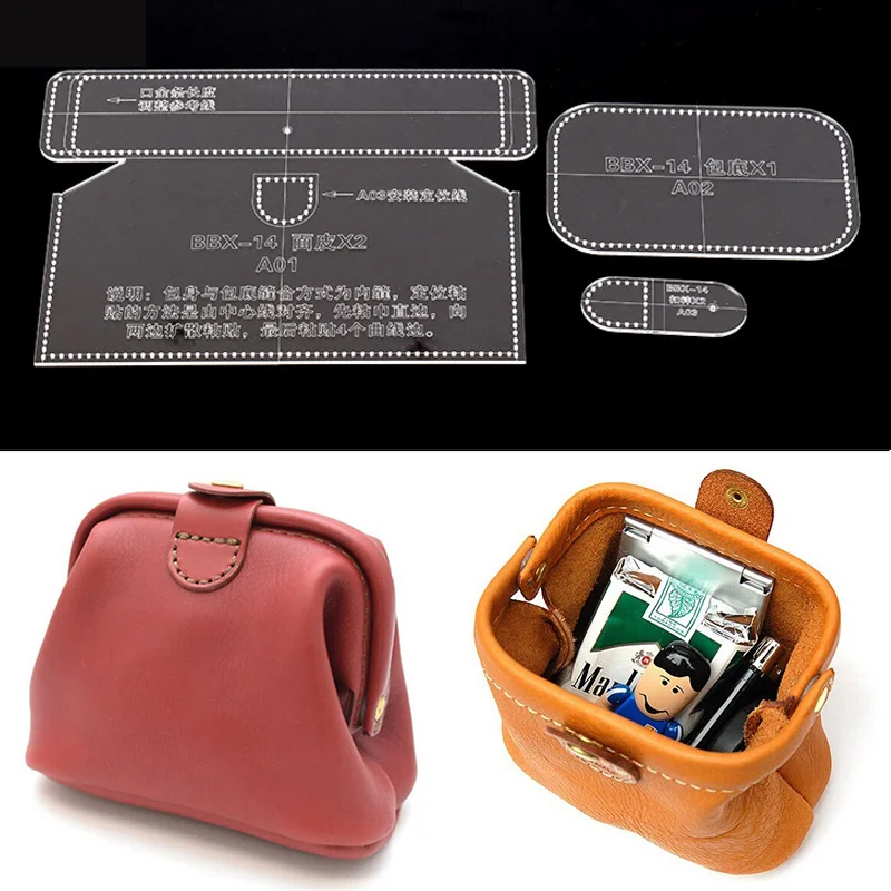 

BBX-14 Handbag Acrylic Template Wallet Leather Pattern Acrylic Leather Pattern Leather Templates for Bags